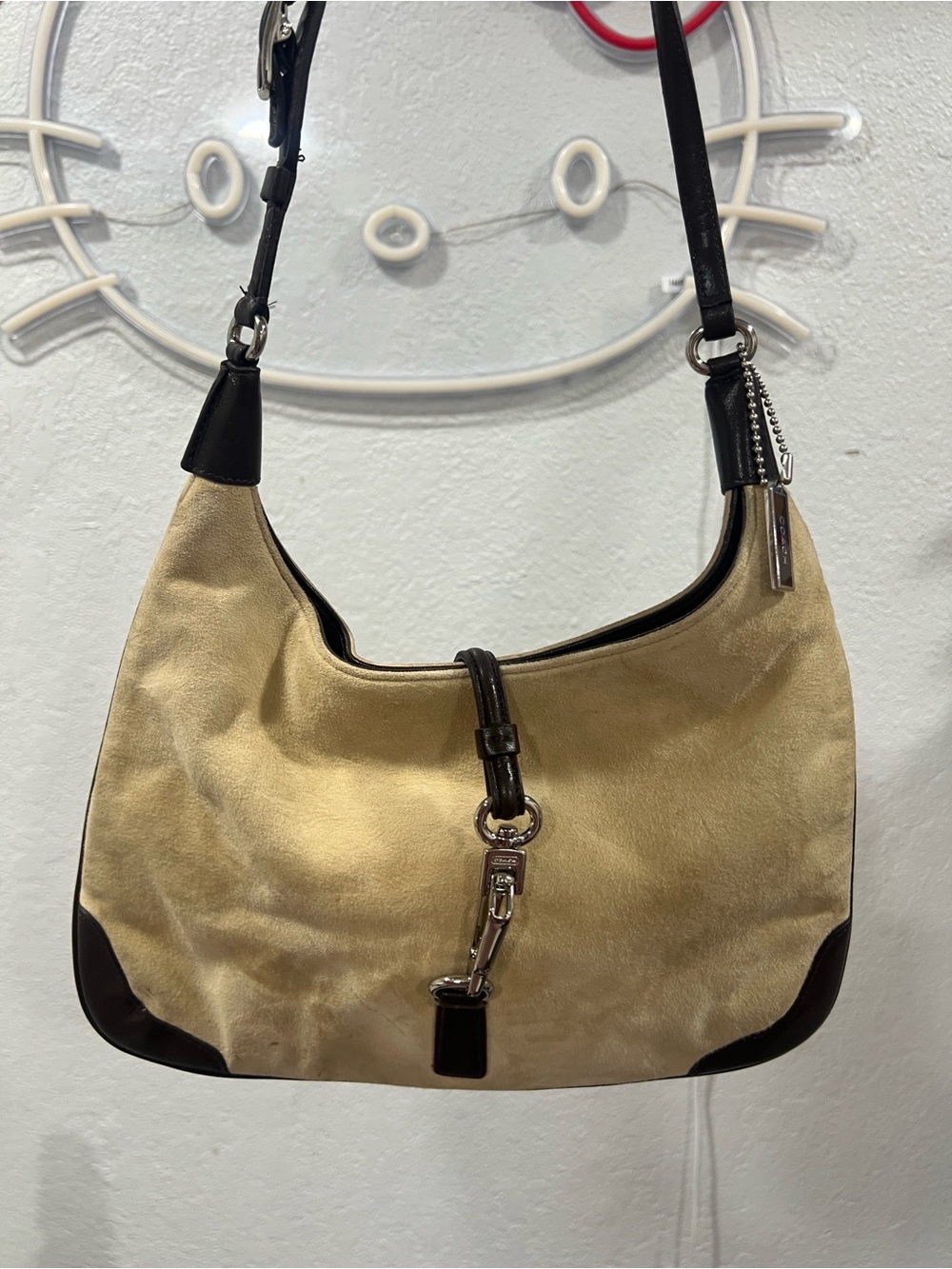 Coach Suede Soho with Swivel Clip RARE VINTAGE COA